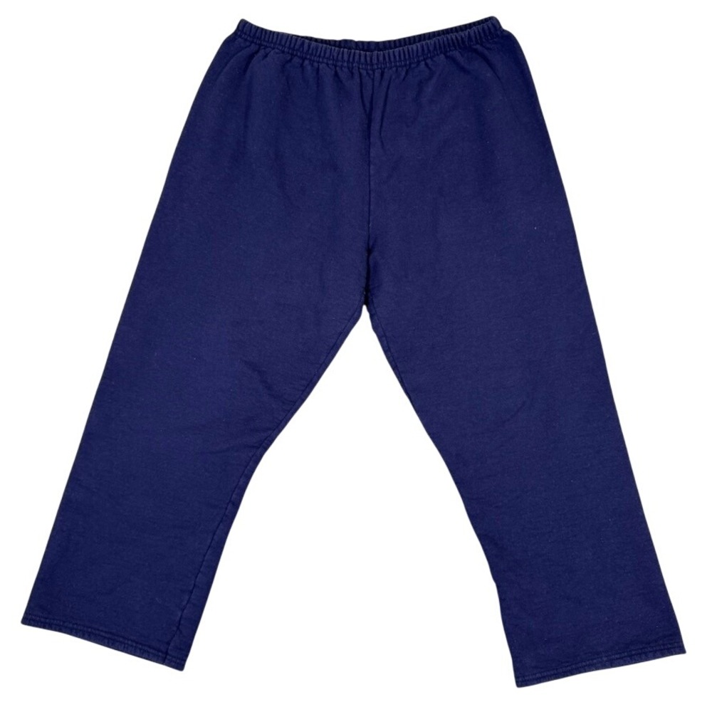 Hanes Navy Blue Fleece Sweatpants Elastic Waist Straight Leg Loungewear